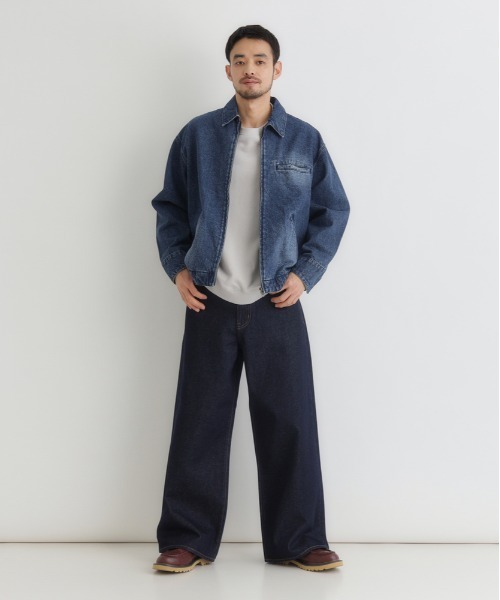 BACK NUMBER（バックナンバー）の「【BACK NUMBER】デニムワイドフレアパンツ (ハイウエスト / トレンドシルエット / ヴィンテージ感)（デニムパンツ・メンズ・ライトインディゴブルー/ダークインディゴブルー・S/M/L/XL）」の10枚目の写真