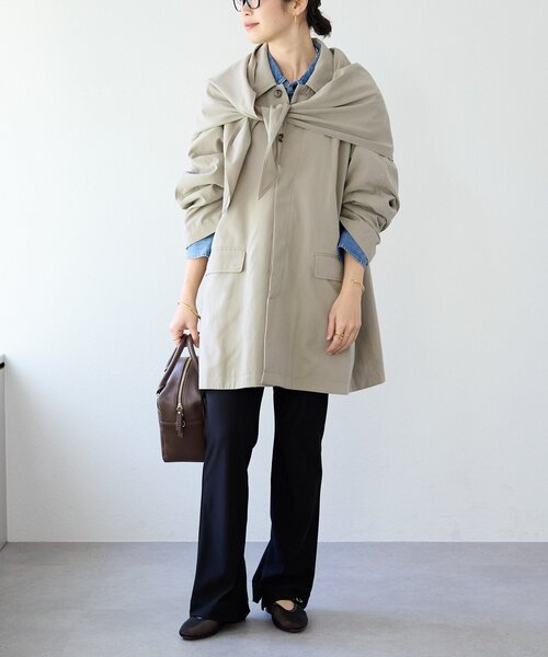 RIVE DROITE(リヴドロワ)の「【鮮度ある着こなしに】ストール付きテントコート(その他アウター・レディース・ベージュ/サンドベージュ・FREE)」の21枚目の写真