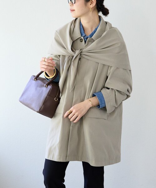 RIVE DROITE(リヴドロワ)の「【鮮度ある着こなしに】ストール付きテントコート(その他アウター・レディース・ベージュ/サンドベージュ・FREE)」の17枚目の写真