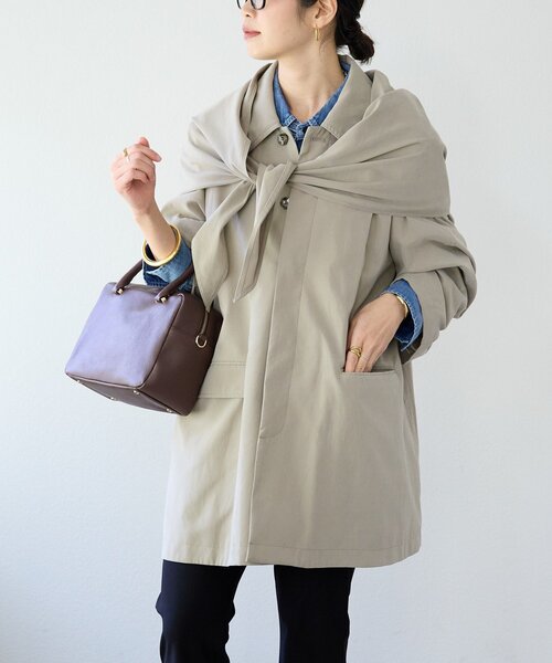 RIVE DROITE(リヴドロワ)の「【鮮度ある着こなしに】ストール付きテントコート(その他アウター・レディース・ベージュ/サンドベージュ・FREE)」の16枚目の写真