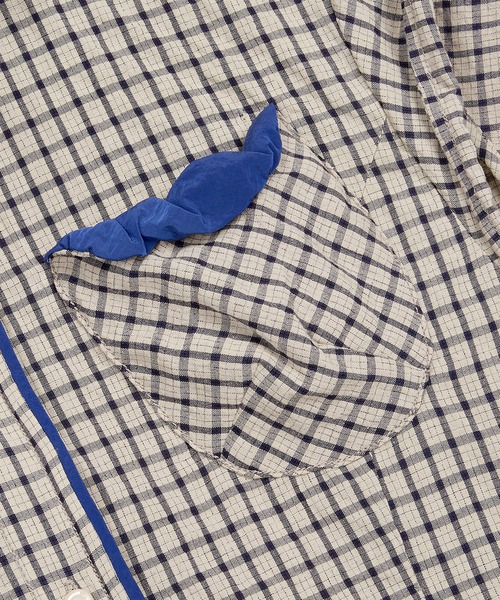 OPEN Yy(オープンワイワイ)の「【OPEN YY】COLOR BLOCK WIRE SHIRT(シャツ/ブラウス・レディース・グリーン/ベージュ・S)」の15枚目の写真