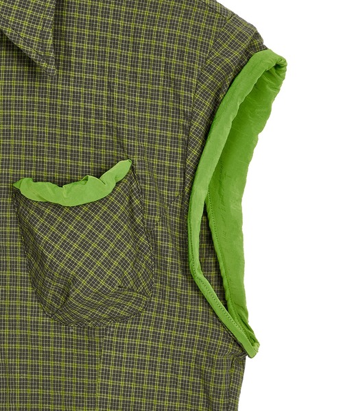 OPEN Yy(オープンワイワイ)の「【OPEN YY】COLOR BLOCK WIRE SHIRT(シャツ/ブラウス・レディース・グリーン/ベージュ・S)」の4枚目の写真
