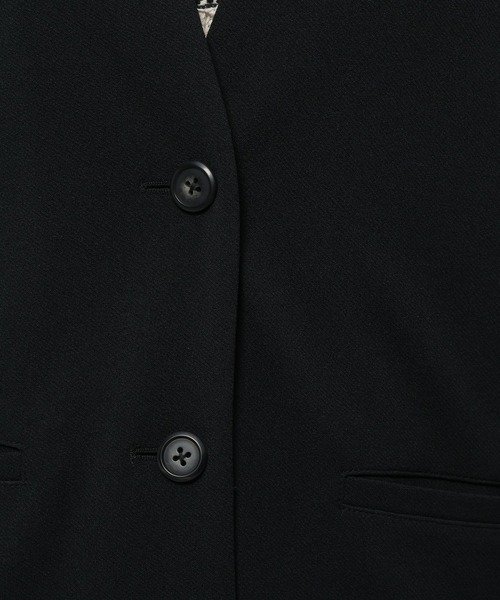 niko and...（ニコアンド）の「洗えるノビノビジャケットカーデ（ノーカラージャケット・レディース・アイボリー/ブラック・FREE）」の17枚目の写真