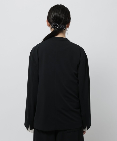 niko and...（ニコアンド）の「洗えるノビノビジャケットカーデ（ノーカラージャケット・レディース・アイボリー/ブラック・FREE）」の11枚目の写真