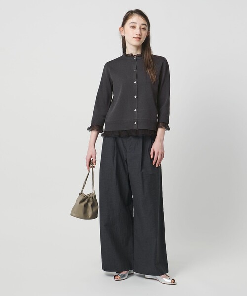 UNITED ARROWS（ユナイテッドアローズ）の「４WAY チュール フリル カーディガン（カーディガン/ボレロ・レディース・ブラック/ネイビー/ダークグレー・FREE）」の13枚目の写真