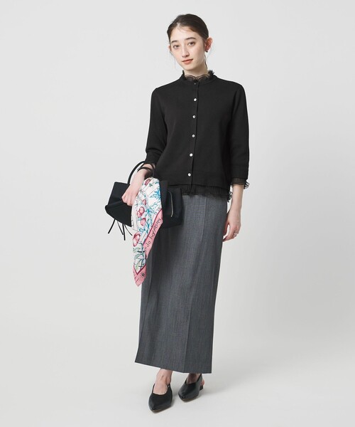 UNITED ARROWS（ユナイテッドアローズ）の「４WAY チュール フリル カーディガン（カーディガン/ボレロ・レディース・ブラック/ネイビー/ダークグレー・FREE）」の15枚目の写真