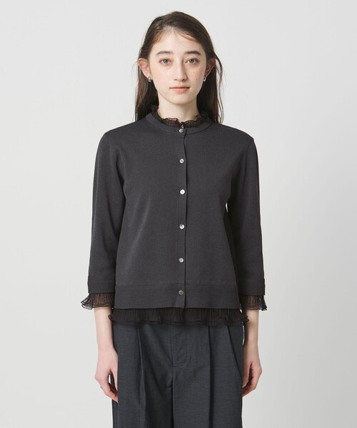 UNITED ARROWS（ユナイテッドアローズ）の「４WAY チュール フリル カーディガン（カーディガン/ボレロ・レディース・ブラック/ネイビー/ダークグレー・FREE）」の18枚目の写真