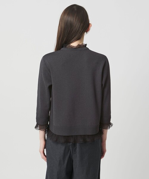 UNITED ARROWS（ユナイテッドアローズ）の「４WAY チュール フリル カーディガン（カーディガン/ボレロ・レディース・ブラック/ネイビー/ダークグレー・FREE）」の20枚目の写真