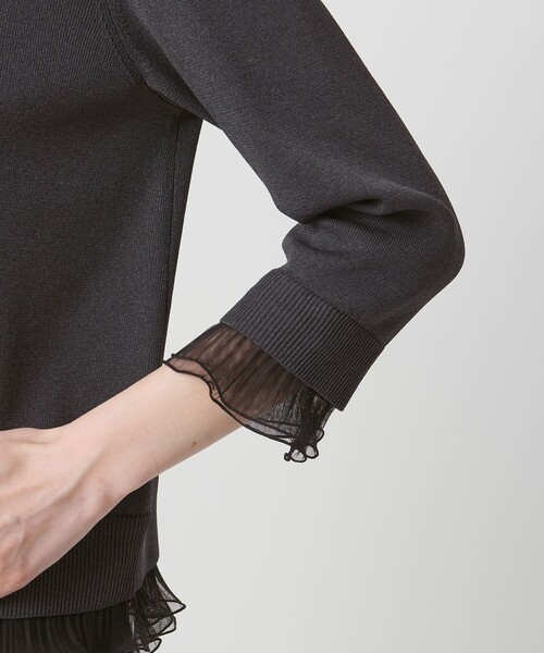 UNITED ARROWS（ユナイテッドアローズ）の「４WAY チュール フリル カーディガン（カーディガン/ボレロ・レディース・ブラック/ネイビー/ダークグレー・FREE）」の22枚目の写真