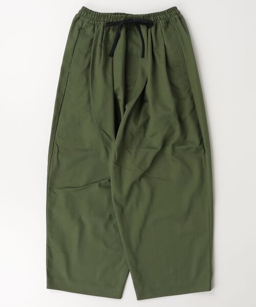 my beautiful landlet（マイビューティフルランドレット）の「【my beautiful landlet】COTTON & POLYESTER × SWEAT WIDE EASY PANTS（Tシャツ/カットソー・キッズ・グリーン/ブラック・1/2）」の2枚目の写真