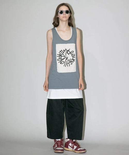my beautiful landlet(マイビューティフルランドレット)の「【my beautiful landlet】COTTON & POLYESTER × SWEAT WIDE EASY PANTS(その他パンツ・メンズ・グリーン/ブラック/キナリ・1/2/0)」の1枚目の写真