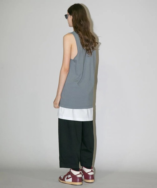 my beautiful landlet(マイビューティフルランドレット)の「【my beautiful landlet】COTTON & POLYESTER × SWEAT WIDE EASY PANTS(その他パンツ・メンズ・グリーン/ブラック/キナリ・1/2/0)」の12枚目の写真