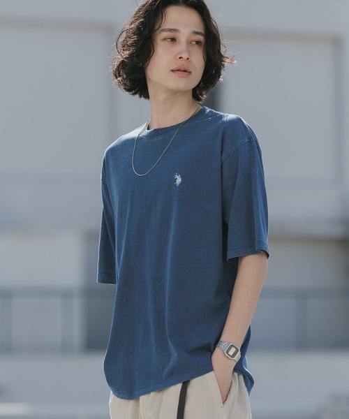 U.S. POLO ASSN.(ユーエスポロアッスン)の「U.S. POLO ASSN./ユーエスポロアッスン 天竺コットン ピグメント 半袖Tシャツ 秋 秋服 2026年秋冬(Tシャツ/カットソー・メンズ・ピンク/ブルー/アイボリー/ダークブルー/スミクロ・M/L/LL)」の5枚目の写真