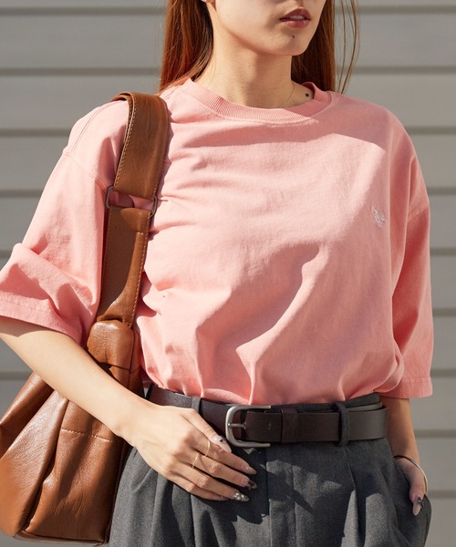 U.S. POLO ASSN.(ユーエスポロアッスン)の「U.S. POLO ASSN./ユーエスポロアッスン 天竺コットン ピグメント 半袖Tシャツ 秋 秋服 2026年秋冬(Tシャツ/カットソー・メンズ・ピンク/ブルー/アイボリー/ダークブルー/スミクロ・M/L/LL)」の1枚目の写真