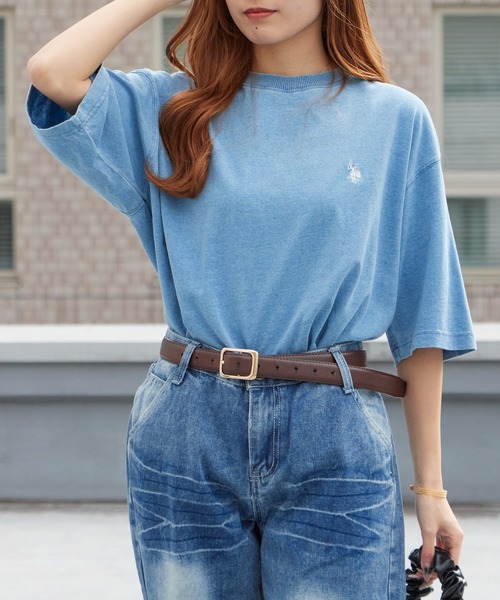 U.S. POLO ASSN.(ユーエスポロアッスン)の「U.S. POLO ASSN./ユーエスポロアッスン 天竺コットン ピグメント 半袖Tシャツ 秋 秋服 2026年秋冬(Tシャツ/カットソー・メンズ・ピンク/ブルー/アイボリー/ダークブルー/スミクロ・M/L/LL)」の4枚目の写真