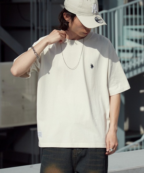 U.S. POLO ASSN.(ユーエスポロアッスン)の「U.S. POLO ASSN./ユーエスポロアッスン 天竺コットン ピグメント 半袖Tシャツ 秋 秋服 2026年秋冬(Tシャツ/カットソー・メンズ・ピンク/ブルー/アイボリー/ダークブルー/スミクロ・M/L/LL)」の2枚目の写真
