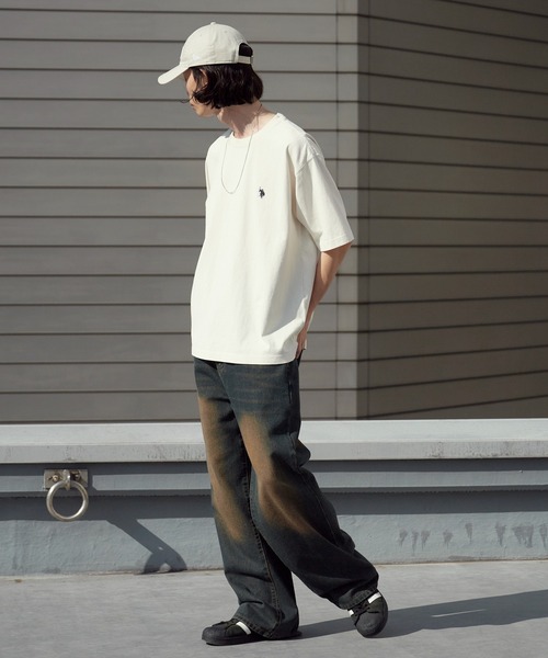 U.S. POLO ASSN.(ユーエスポロアッスン)の「U.S. POLO ASSN./ユーエスポロアッスン 天竺コットン ピグメント 半袖Tシャツ 秋 秋服 2026年秋冬(Tシャツ/カットソー・メンズ・ピンク/ブルー/アイボリー/ダークブルー/スミクロ・M/L/LL)」の12枚目の写真