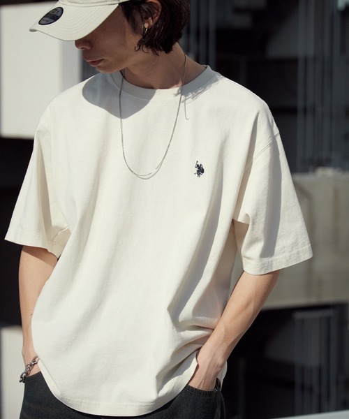 U.S. POLO ASSN.(ユーエスポロアッスン)の「U.S. POLO ASSN./ユーエスポロアッスン 天竺コットン ピグメント 半袖Tシャツ 秋 秋服 2026年秋冬(Tシャツ/カットソー・メンズ・ピンク/ブルー/アイボリー/ダークブルー/スミクロ・M/L/LL)」の7枚目の写真