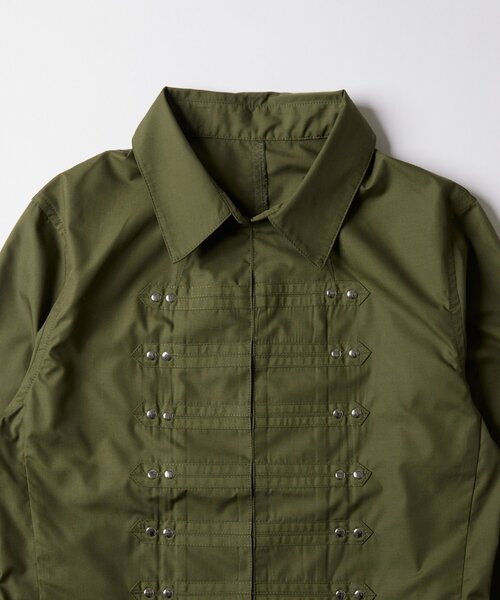 WHO'S WHO gallery（フーズフーギャラリー）の「ナポレオンコンパクトシャツ（シャツ/ブラウス・レディース・ホワイト/ネイビー/ブラック/カーキ・FREE）」の9枚目の写真