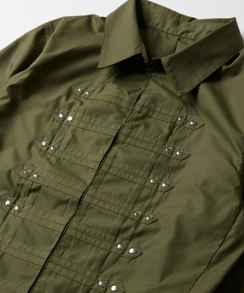 WHO'S WHO gallery（フーズフーギャラリー）の「ナポレオンコンパクトシャツ（シャツ/ブラウス・レディース・ホワイト/ネイビー/ブラック/カーキ・FREE）」の10枚目の写真