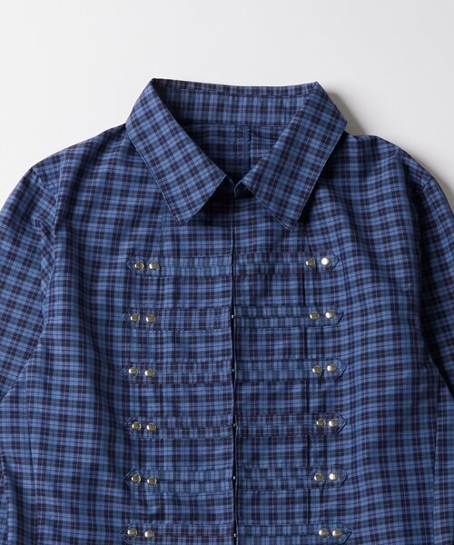 WHO'S WHO gallery（フーズフーギャラリー）の「ナポレオンコンパクトシャツ（シャツ/ブラウス・レディース・ホワイト/ネイビー/ブラック/カーキ・FREE）」の11枚目の写真