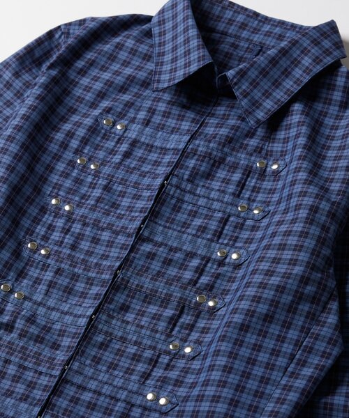 WHO'S WHO gallery（フーズフーギャラリー）の「ナポレオンコンパクトシャツ（シャツ/ブラウス・レディース・ホワイト/ネイビー/ブラック/カーキ・FREE）」の12枚目の写真