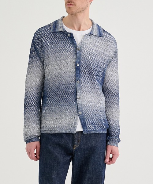 TAAKK/ターク】Cardigan/透け感が映える メッシュニットカーディガン