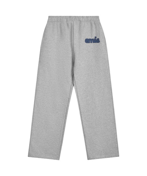 EMIS(イミス)の「COLOR-BLOCK APPLIQUE JOGGER PANTS(スウェットパンツ・レディース・アイボリー/グレー/チャコール・MEDIUM/SMALL)」の1枚目の写真
