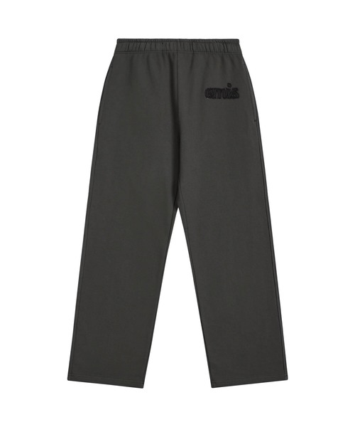 EMIS(イミス)の「COLOR-BLOCK APPLIQUE JOGGER PANTS(スウェットパンツ・レディース・アイボリー/グレー/チャコール・MEDIUM/SMALL)」の2枚目の写真