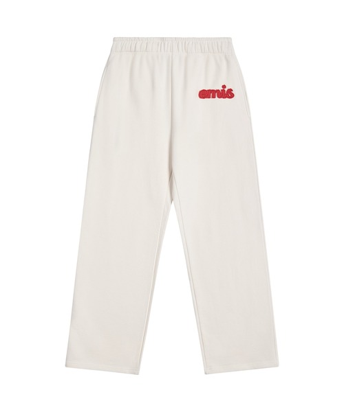 EMIS(イミス)の「COLOR-BLOCK APPLIQUE JOGGER PANTS(スウェットパンツ・レディース・アイボリー/グレー/チャコール・MEDIUM/SMALL)」の3枚目の写真