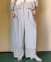 AULA AILA（アウラアイラ）の「メッシュレイヤードパンツ（スラックス）」