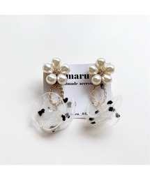 【maru】ドットフラワーピアス(MA)