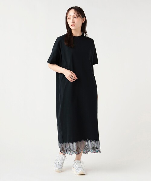 BEAMS HEART(ビームスハート)の「裾 スカラレース ワンピース(ワンピース・レディース・ブラック/ホワイト系その他5/ブラウン・FREE)」の12枚目の写真