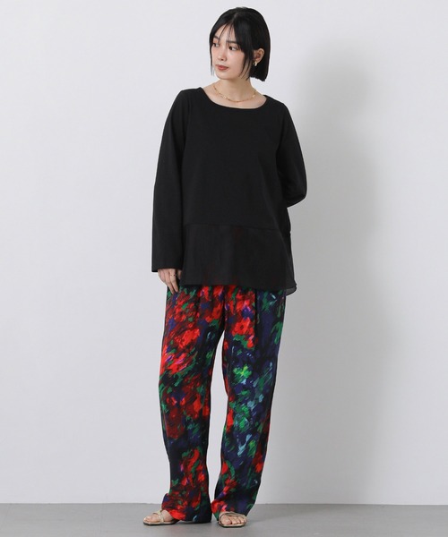 Gready Brilliant（グレディブリリアン）の「スクエアネックシアーヘムＴ（Tシャツ/カットソー・レディース・オフホワイト/ブラック・38）」の15枚目の写真