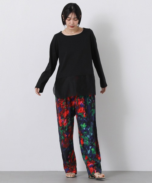 Gready Brilliant（グレディブリリアン）の「スクエアネックシアーヘムＴ（Tシャツ/カットソー・レディース・オフホワイト/ブラック・38）」の18枚目の写真