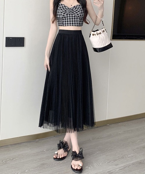 Miniministore(ミニミニストア)の「チュールスカートレディースロングスカート(スカート・レディース・グリーン/ピンク/アイボリー/ブラック/キャメル/パープル・FREE)」の15枚目の写真