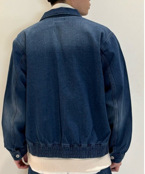 BACK NUMBER（バックナンバー）の「【BACK NUMBER】 デニム フルジップ ブルゾン (ワークジャケット / オーバーサイズ / ユーズド加工)（デニムジャケット・メンズ・ダークインディゴブルー/ブラック・L/XL/M）」の21枚目の写真