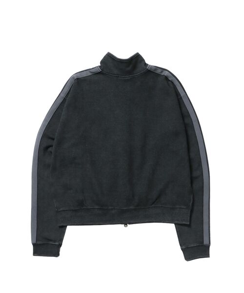 BEN DAVIS(ベンデイビス)の「【BEN DAVIS(ベンデイビス)】JERSEY LINE TRACK JACKET / ビッグシルエット フルジップ ヘビーウェイト 加工 刺繍 フーディ【短丈】(Tシャツ/カットソー・メンズ・グレー/ピンク/ブラック・LARGE/MEDIUM)」の5枚目の写真