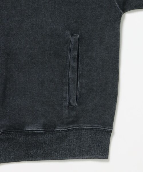 BEN DAVIS(ベンデイビス)の「【BEN DAVIS(ベンデイビス)】JERSEY LINE TRACK JACKET / ビッグシルエット フルジップ ヘビーウェイト 加工 刺繍 フーディ【短丈】(Tシャツ/カットソー・メンズ・グレー/ピンク/ブラック・LARGE/MEDIUM)」の9枚目の写真