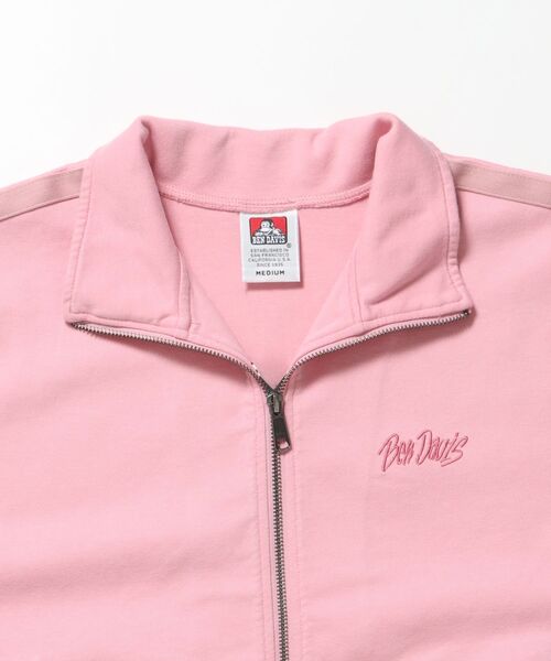 BEN DAVIS(ベンデイビス)の「【BEN DAVIS(ベンデイビス)】JERSEY LINE TRACK JACKET / ビッグシルエット フルジップ ヘビーウェイト 加工 刺繍 フーディ【短丈】(Tシャツ/カットソー・メンズ・グレー/ピンク/ブラック・LARGE/MEDIUM)」の20枚目の写真