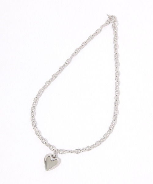 GLOBAL WORK（グローバルワーク）の「ハートチェーンネックレス/646376（ネックレス・レディース・シルバー/シルバー系/ゴールド・FREE）」の4枚目の写真