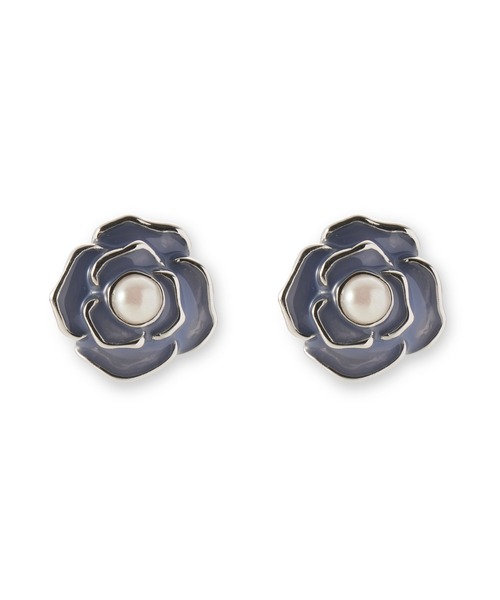 LANVIN en Bleu(ランバンオンブルー)の「ローズモチーフ ピアス(ピアス(両耳用)・レディース・ブルー/ピンク・ONE SIZE)」の3枚目の写真