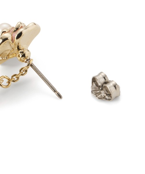 LANVIN en Bleu(ランバンオンブルー)の「ローズモチーフ ピアス(ピアス(両耳用)・レディース・ブルー/ピンク・ONE SIZE)」の6枚目の写真