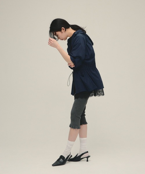 eL（エル）の「【eL】Light Hood Blouson/647468（ブルゾン・レディース・ネイビー/ブラック・FREE）」の3枚目の写真