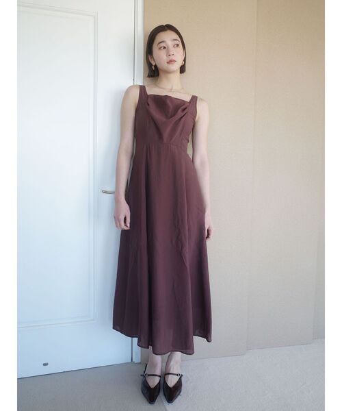 セール】バックリボンフレアシアーワンピース 【夏服】（ワンピース
