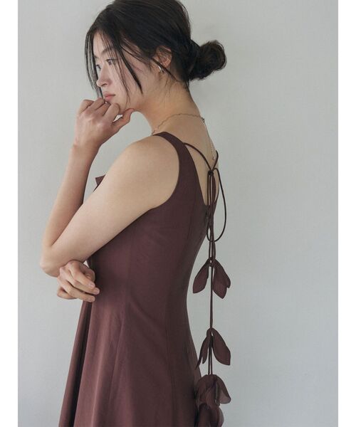 セール】バックリボンフレアシアーワンピース 【夏服】（ワンピース