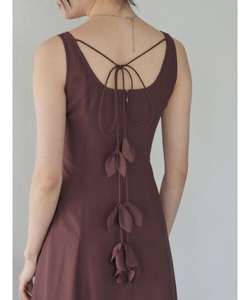 LAGUNAMOON(ラグナムーン)の「バックリボンフレアシアーワンピース 【夏服】(ワンピース・レディース・アイボリー/ブラウン・SMALL/MEDIUM)」の19枚目の写真