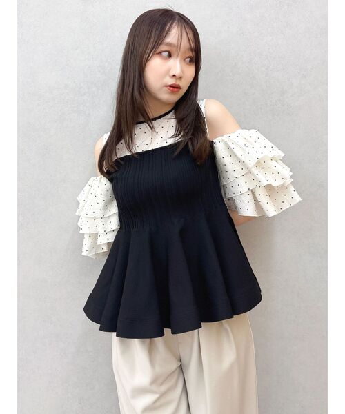 dazzlin(ダズリン)の「ビスチェライクチュニック(その他トップス・レディース・パープル/その他1/オフホワイト・FREE)」の3枚目の写真