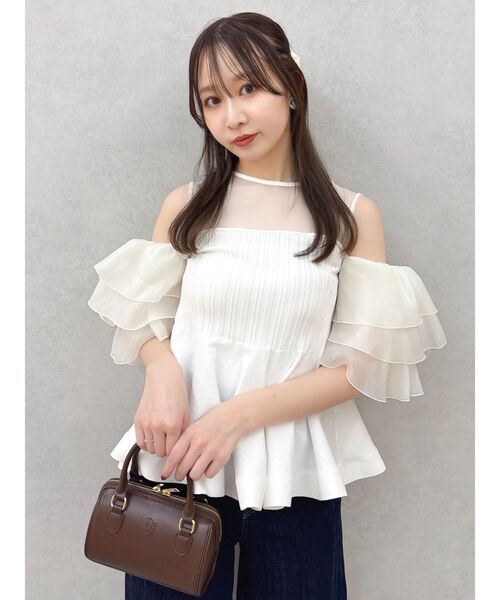 dazzlin(ダズリン)の「ビスチェライクチュニック(その他トップス・レディース・パープル/その他1/オフホワイト・FREE)」の14枚目の写真