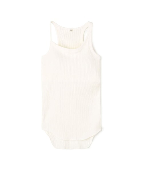 HAKUJI（ハクジ）の「HAKUJI  コットン アシンメトリータンクトップ（タンクトップ・レディース・ブラック/ホワイト・FREE）」の2枚目の写真